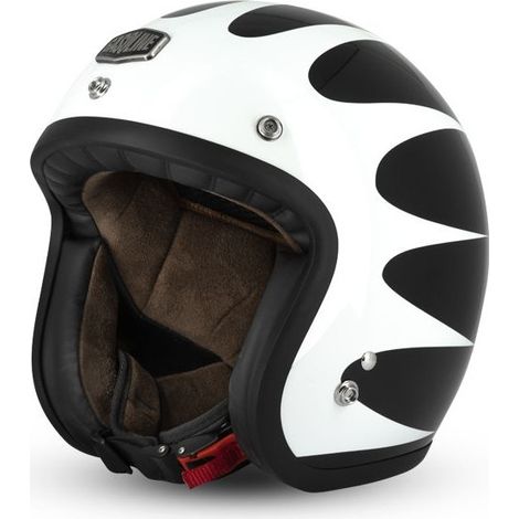 Casque Jet Cafe Racer S250 Noir / Blanc Brillant - Taille XS (1/3)