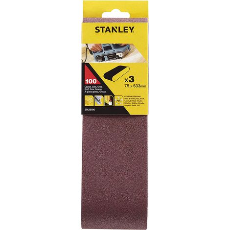 NASTRO ABRASIVO PER LEVIGATRICI A NASTRO mm 75 x 533 - gr.100 - STANLEY