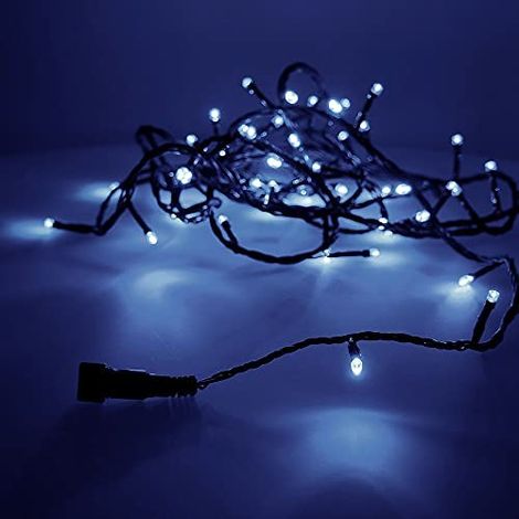 Easy-Connect-Girlande, 4 m, 60 LEDs, blau, 30 V (Innen-Außenbereich), EDM, insgesamt 1,08 W (1/2)