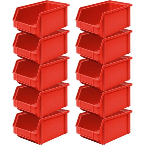 BRB 10x Sichtbox CLASSIC“ FB 4, LxBxH 230/200x140x122 mm, Inhalt 3,7 Liter, grün (Rot)