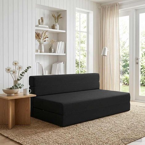 Sofá Cama Plegable Negro 152 x 86,5 x 60 cm Tela