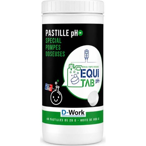 EQUITAB Impact Pastilles pour 40 l de pH - liquide 800 g - 0,9 kg - Compatibles et Polyvalents - D-Work