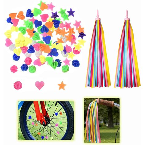 108 pièces de perles pour rayons de vélo, clips décoratifs pour embellir vos roues. (1/5)