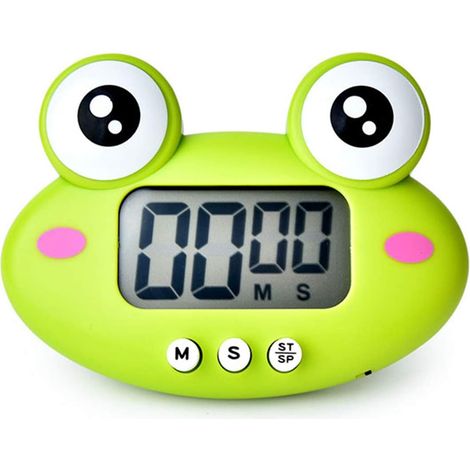 CCYKXAKitchen timer, cartoon animal-shaped countdown timer, digital with magnetic closure, large LCD screen visual clock, for the kitchen