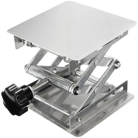 Table Élévatrice de Laboratoire Plate-forme de Levage de Laboratoire en Acier Inox Élévateur Réglable de Laboratoire 45-150 mm Support de Levage de Laboratoire 100mm x 100mm Capacité de Suppo (1/3)
