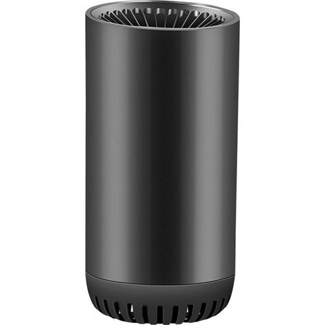 Chauffage de voiture 12 V avec purification d'air chauffage rapide à 2 niveaux angle réglable fonction dégivrage et désembuage fixation par ventouse couleur noire (1/5)