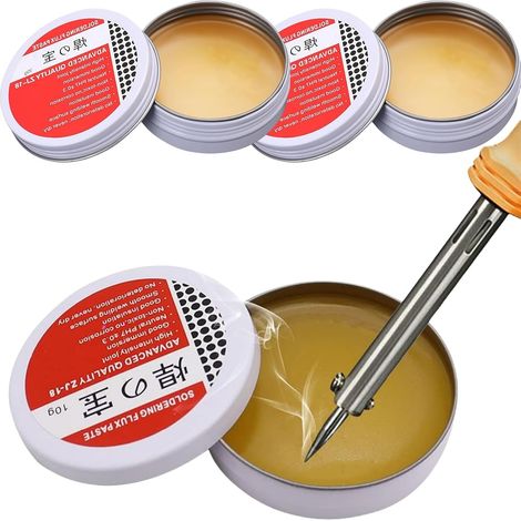 6 Pcs Pâte à Souder à L'étain, Flux de Pâte à Braser, Accessoire de Réparation pour Soudage Électrique et Électronique (1/5)