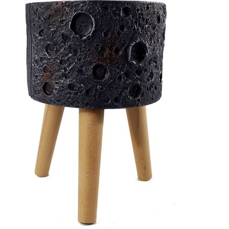 35cm x 24cm Large Lunar Black Planter (1/5)