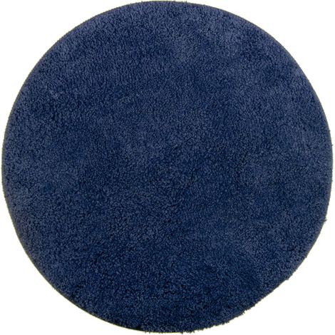 1 Tapis De Bain Rond Ø 60 Cm Chenille Antidérapant Absorbant Lavable Machine Pour Salle De Bain