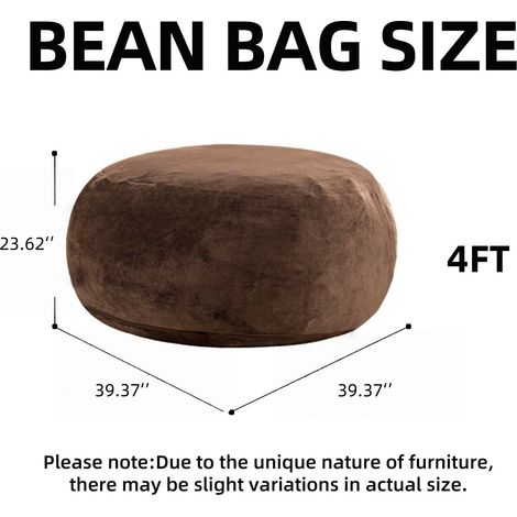 4FT Sitzsack,Sitzsackstuhl, Sofa für Erwachsene,weicher und bequemer Lesestuhl,geeignet für Schlafzimmer, Balkone und andere Orte (1/5)
