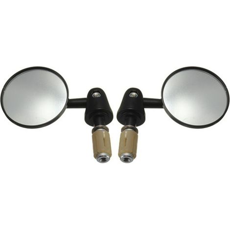 jeu de rétroviseur latéral convexe rotatif et pliable en aluminium, diamètre extérieur 22 mm (7/8''), embout de guidon de moto, accessoire modifié pour voitures et scooters universels. (1/5)