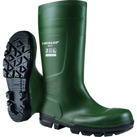 Dunlop Stiefel WORK-IT FullSafety Heritage Green PVC SR LO LG,S5,Gr.46