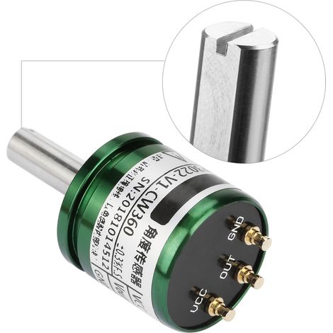 Drehwinkelsensor mit Hall-Effekt, 0–360°, Auflösung 0,088°, Ausgang 0–5 V, 12 Bit für volle Umdrehung (1/5)