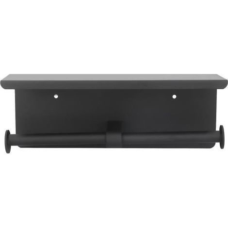 Toilet Paper Shelf Support - Black Stainless Steel Self-Adhesive