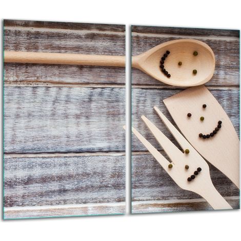 Tablero de corte de vidrio 2x 30x52 cocina (1/5)