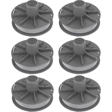 Packung mit 6 Spulen Trimmerfaden für Gardena 5307-20 Freischneider, für Easycut 400 Art. 8846, EasyCut 400/25 Art. 9807, ComfortCut450 Art. 8847