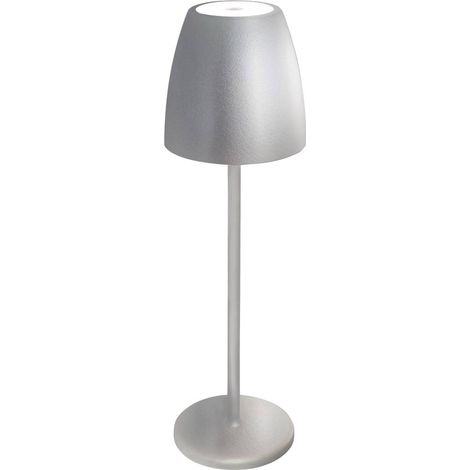 Megatron TAVOLA MT68057 Lampada da tavolo a batteria LED (monocolore) 2 W Argento (1/2)