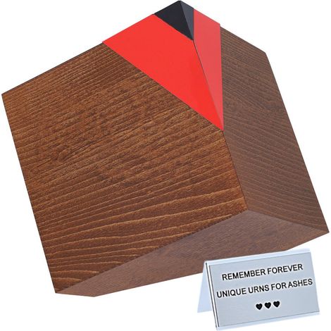 Urna cineraria geometrica in legno per adulti Urna cineraria geometrica in legno per adulti (1/4)