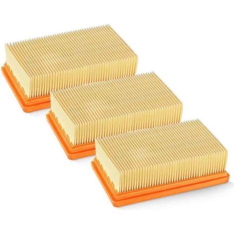 3PCS remplacement plat plissés Filtre Karcher,Filtre plat,Aspirateur de filtre,MV4 MV5 MV6 WD4 WD5 WD6, WD4P WD5P WD6P,Aspirateur Wet-Dry - remplace 2,863-005,0 (1/4)