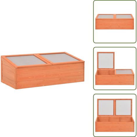 Invernadero para plantas - vidaXL Invernadero de madera 100x50x34 cm - Invernadero para hierbas