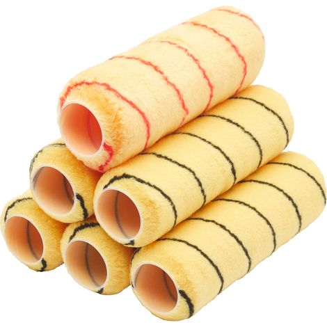 ProDec PRRE023 - Rulli in tessuto, 22,9 x 4,4 cm, confezione da 6 pezzi per pittura a emulsione e muratura (1/5)