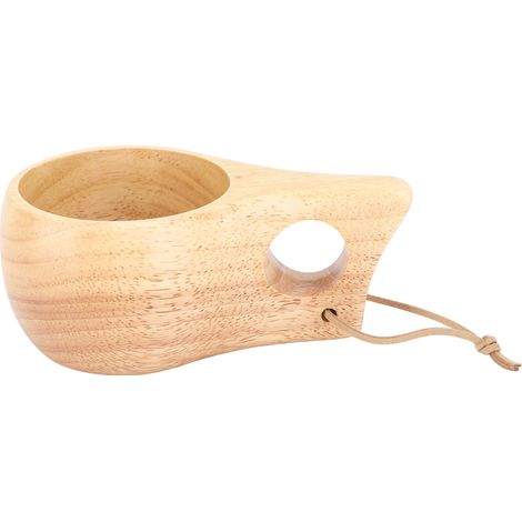 Tasse en Bois Style Nordique 200ML, Multifonction pour Vin, Lait, Café, avec Anse et Trou Unique (1/5)
