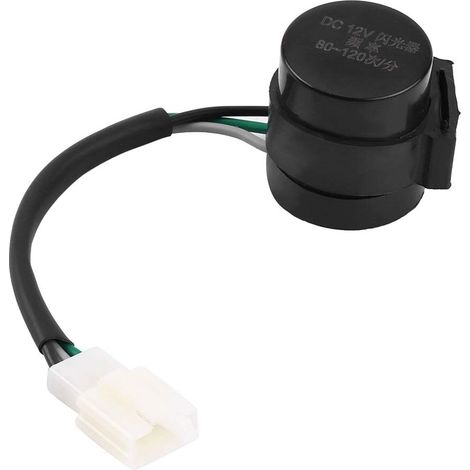 Motorcycle Turn Signal Flasher, 3 Pins Round Motorbike Indicator Relay LED Blinker for GY6 50-150cc Motorcycles Scooters Moped ATV (1/5)
