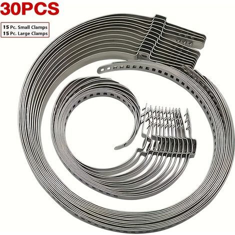 Kits de 30 colliers de serrage pour manchons de joints homocinétiques en acier inoxydable - Réglables, disponibles en grandes et petites tailles (1/5)