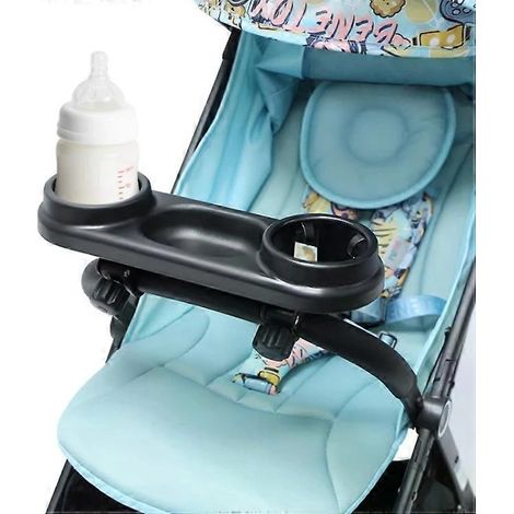 Plateau repas universel pour poussette bébé - Accoudoir réglable et plateau de roulement (1/5)