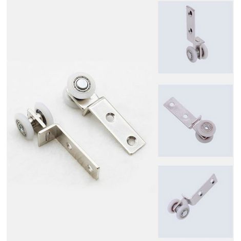 Lot de 2 roulettes de 20 mm pour rail de rideau avec roulettes, roulettes pour portes coulissantes, roue suspendue latérale (1/5)