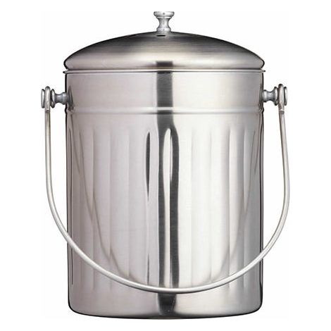 KitchenCraft Stainless Steel Compost Bin