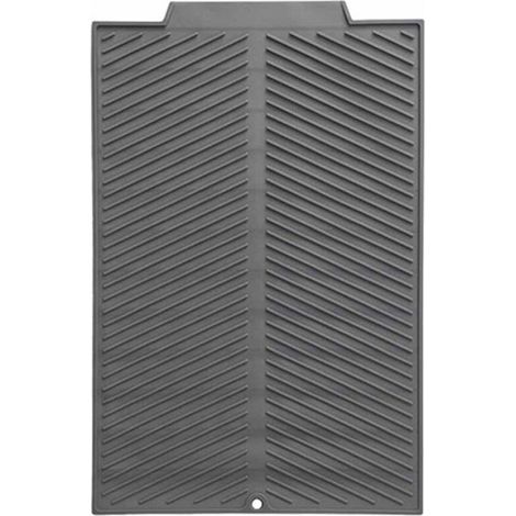 Tapis d'égouttoir en silicone antidérapant et résistant à la chaleur, tapis d'évier en silicone, séchage pratique et rapide, protège la vaisselle et les verres des dégâts d'eau.