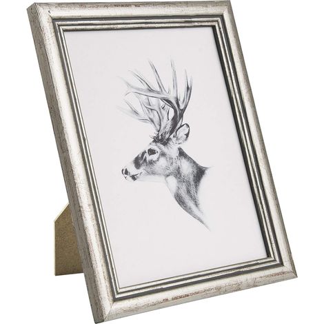 WOLTU Marcos de Fotos Originales de Madera Juego de 1 Marcos para Fotos Mesa Pared Marcos Moderno de Estilo 18x24 cm Marcos Vintage para Gift Regalo Cumpleaños Fiestas Plata