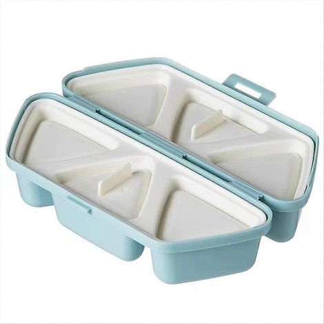 Ensemble de moules à sushis triangulaires japonais - Appareil portable pour rouleaux de riz et de légumes, idéal pour les pique-niques en plein air et les boîtes à lunch à composer soi-même (1/5)