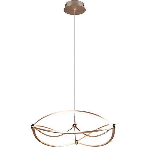 Suspension LED 4 lumières Charivari laiton Ø62 Trio (1/4)