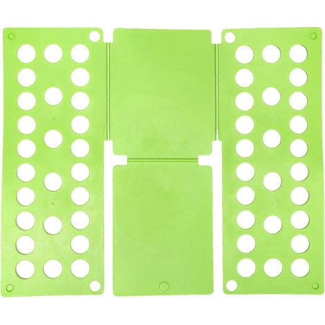 Planche à plier t-shirts organisateur linge 40x48/54x108 cm verte plieuse gain de place tri facile rangement pour maison chambres étudiant et voyages (1/5)