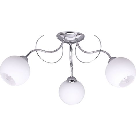 LAMPADAIRE CLASSIQUE AVEC ABAT-JOUR LED EN VERRE (1/5)