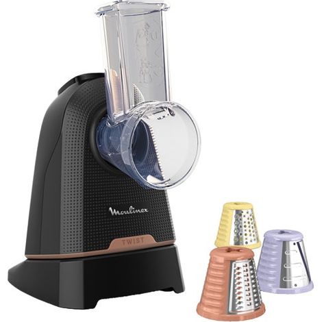 Moulinex Fresh Express Twist DK8638 Elektrische Reibe/Spiralisierer Kunststoff Schwarz (1/5)