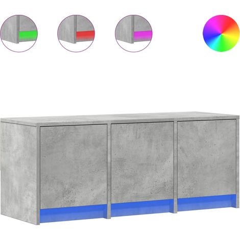 Maison Exclusive - TV-Schrank LED Betongrau 97x34x40 Holzwerkstof