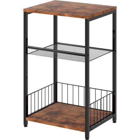 Levede Sofa Side Table with Storage 3 Tier Bedside End Table Living Room Bedroom