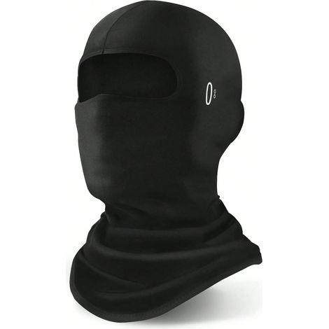 Masque de ski avec trous pour lunettes - Masque facial pour ski, snowboard, moto, Protection contre les UV et le vent, Hommes & Femmes 2 pièces Noires (1/5)