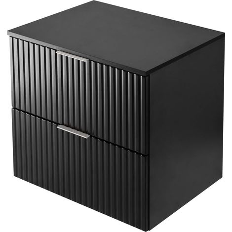 Mobile lavabo, Nero, 60 x 57 x 46 cm, maniglia argento + Piano (1/5)