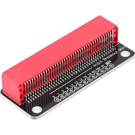 Carte d'extension pour micro:bit, plaque d'essai à broches 2,54 mm, connecteurs plaqués or, rouge, mini/micro composants électroniques (1/5)