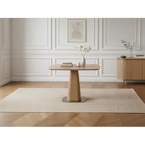 BOBOCHIC - Table à manger carrée NOA 120 cm placage chêne Chêne (1/5)