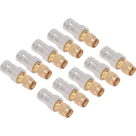 Kit de 10 adaptateurs pour câble coaxial RF, connecteurs BNC femelle vers SMA mâle. (1/5)
