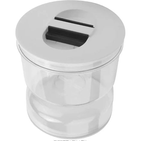Tarro de conservas con forma de reloj de arena, de vidrio transparente para separar pepinos secos de frescos. (1/5)