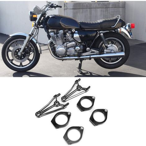 Support de Phare de Moto en Aluminium Solide, 41mm, pour Pilotes , , , , Noir, 6 Pièces (1/4)