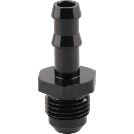 Ortviai Raccord Barboteur -6 AN mâle à embout 5/16" pour lignes carburant en caoutchouc, plastique ou nylon – aluminium usiné noir