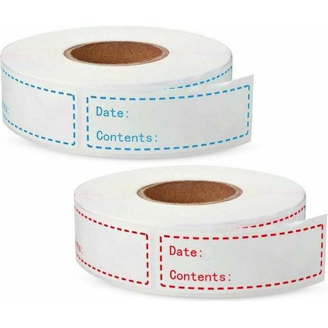 Etiquettes congelation, etiquette bocaux, 1000 pièces etiquette confiture, etiquettes autocollantes, pour bouteille, pot Mason, pot de stockage, pot alimentaire, emballage cadeau (75 x 25mm) (1/4)
