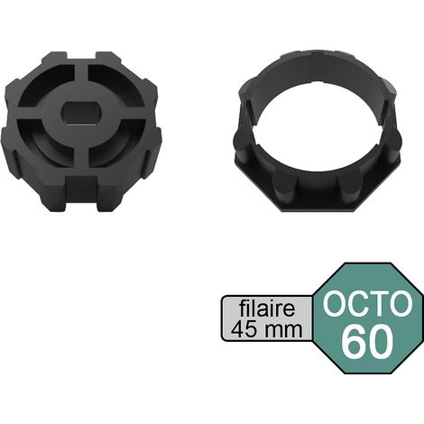 Les Tendances – Kit adaptateur pour moteur de volet roulant filaire Ø 45 mm – Roue et couronne pour tube OCTO Ø 60 mm – Installation simplifiée (1/3)